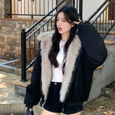 Fur Collar Hooded Jacket